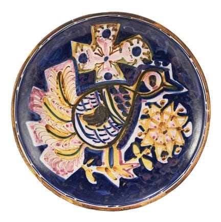 安德烈·霍雷卢（1943–1999）
鸟形餐盘    
多色釉石质陶
凯拉卢克·坎佩尔陶瓷厂，约19
