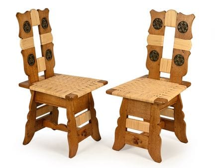 Rafig TULLOU (1909–1990)
Pair of Neo-Celtic chairs