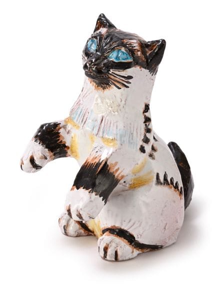让-克劳德·塔布雷（1926-2013）
雕塑《猫》
彩釉陶塑，刻花装饰
坎佩尔Grande Mai