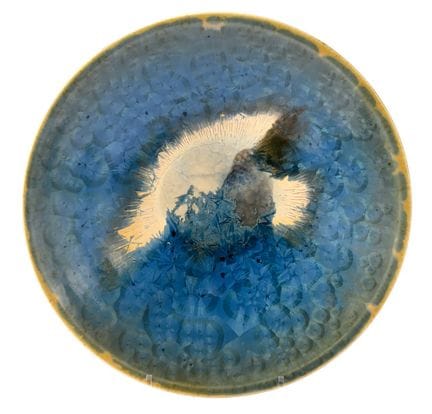 马蒂厄·利沃瓦（20世纪-21世纪）
釉面碗
带结晶釉的石质陶器
背面有“Liévois”签名
直径