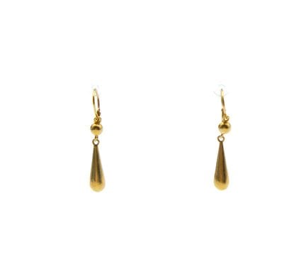 Par de pendientes de oro amarillo (750) con motivo