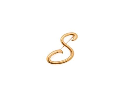 Broche de oro amarillo (750) con forma de «S»
Peso