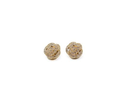 DIOR,
Par de pendientes de clip de metal dorado ca