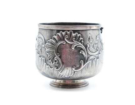 Sucrier en argent de style rocaille, poinçon Miner