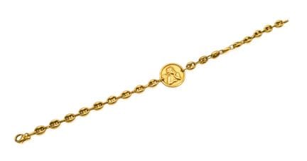Pulsera de oro amarillo (750) con eslabones tipo «
