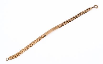 Pulsera de oro (750) con el nombre «Michèle» graba