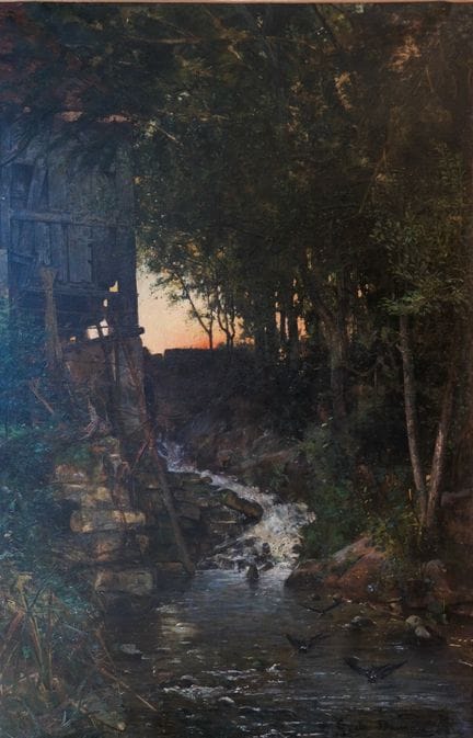 乔治·德·德拉马尔（1839-1900）
黄昏时分的溪流
布面油画，右下角有签名
206 x 134