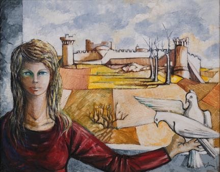 Guy COLOMER (1919-2004)
I messaggeri
Olio su tela,