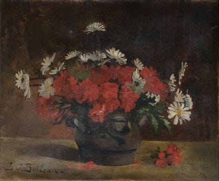 L. C. BOILEAU (XIX-XX)
Vaso con fiori di campo
Oli