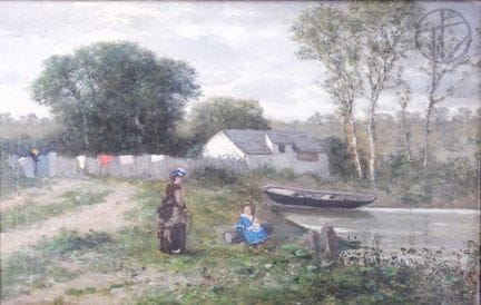 Scena di campagna
Olio su pannello di mogano
30,5 