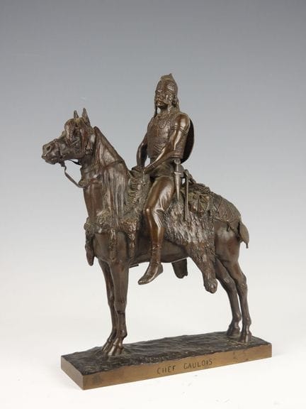 埃马纽埃尔·弗雷米耶（巴黎，1824-1910）
《高卢酋长》，1863年创作的雕塑原型
带棕色古铜