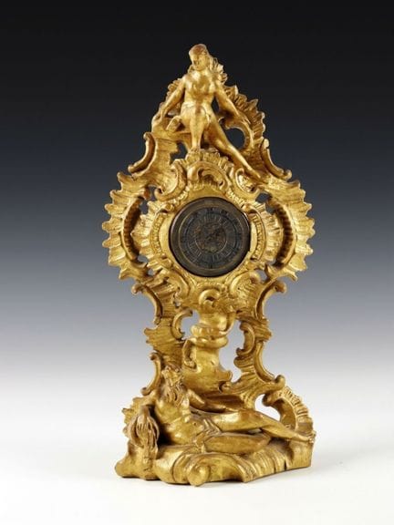 OROLOGIO DA TAVOLINO o PORTAOROLOGIO in legno inta
