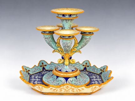 Émile BALON (1859-1929) - Blois: Bandeja - jarrón 