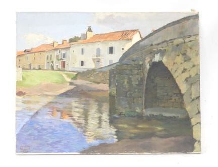 Émilien GERARD (1894-1975) : Le pont, Saint-Jean-d