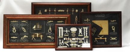 Conjunto de cuatro CUADROS DECORATIVOS con nudos m