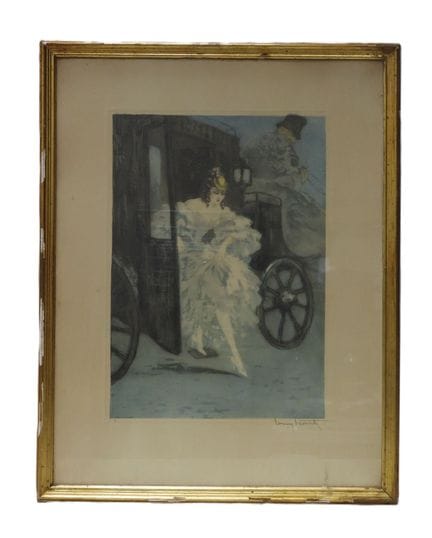 Louis ICART (1888-1950). L'élégante sortant de la 