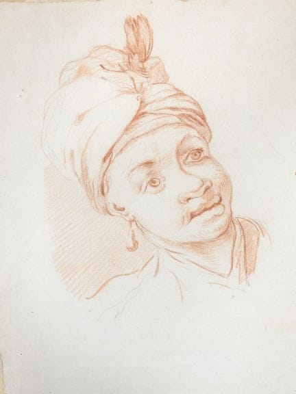 Escuela del siglo XIX. Retrato de un joven sirvien