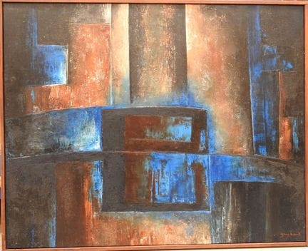 Nicole GUYHART (1948-2021) : Composition. Huile su