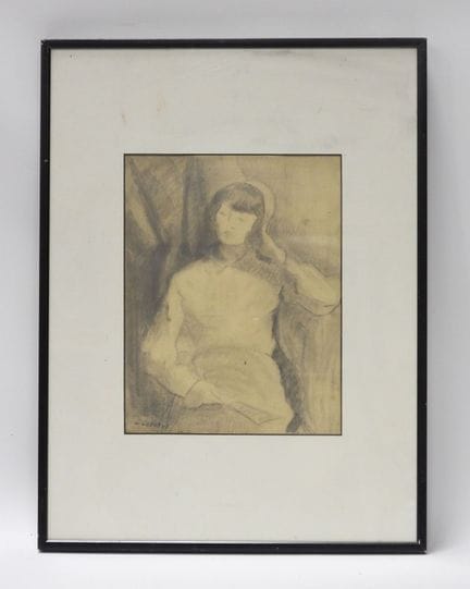 Léon CASASUS (1896-1981). Retrato de una dama con 