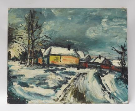 Sylvain VIGNY (1903-1970). Paisaje invernal. Óleo 