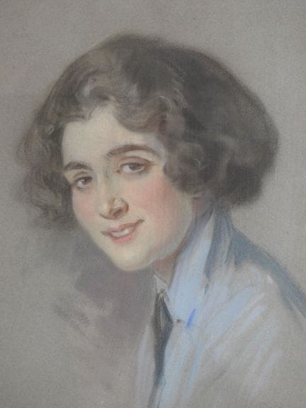 René PEAN (1875-1955): Portrait de jeune femme. Pa