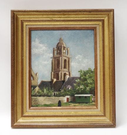 J. CORTET (siglo XX). Torre de la iglesia de Saint