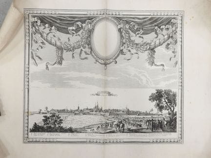 Nicolas COCHIN, según. Paisaje de Lacapelle con la