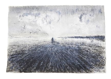 Jean ANGUERA (1953): La llanura. Óleo sobre papel.