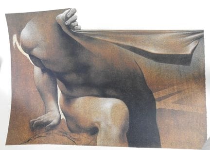 Sergio FERRO (1938): Desnudo masculino en trampant