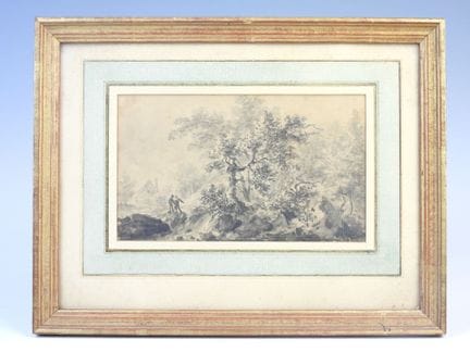 École du NORD vers 1800 : 
Deux personnages en lis