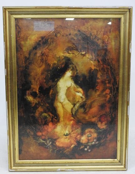 Claude VO TOAM (siglo XX): Desnudo otoñal. Firmado