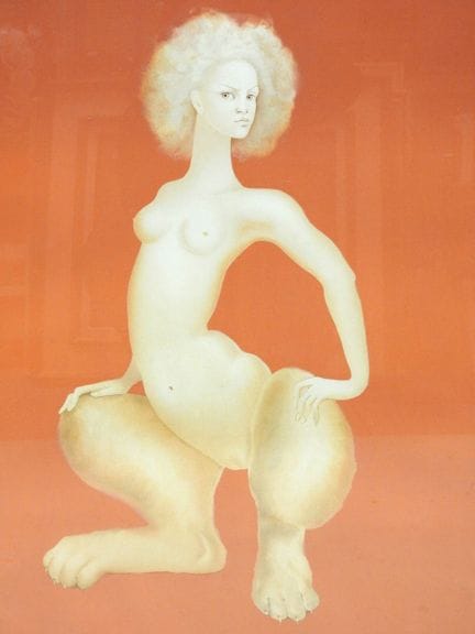 Leonor FINI (1907 - 1996) : Sphinx Lionne. Lithogr
