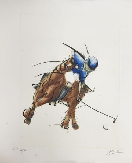 Alain BAR (nacido en 1947). El jugador de polo. Li