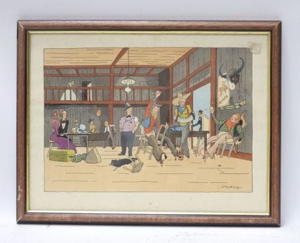 James Henri STARLING (1905 - 1996). «El salón». Gr