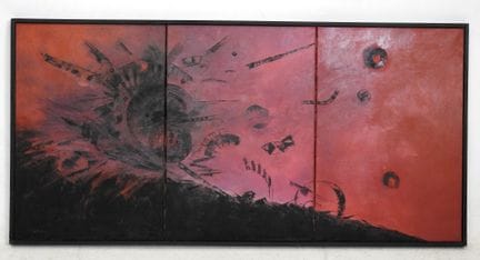 Nicole GUYHART (1948-2021): Galaxia. Óleo sobre li