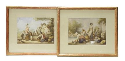 Auguste DELACROIX, según. «Las lavanderas». Dos re