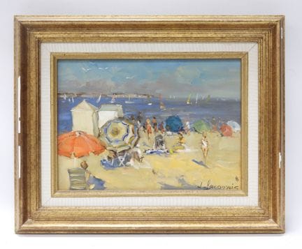 Jean BACONNAIS (1931-2020). Playa de Le Pouliguen.