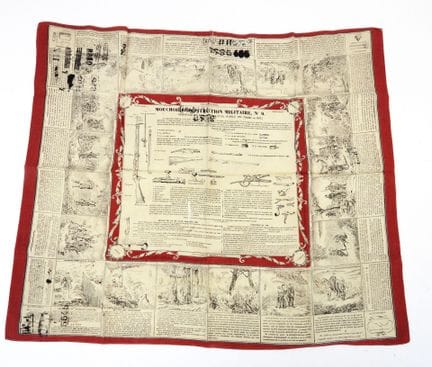 小型装备。第9号训练手册： “1886型步枪（1893年改良版）的组装与拆卸”，印花棉质，由鲁昂的E