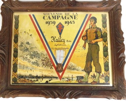 RICORDI. Cornice "Ricordo della campagna 1939-1945