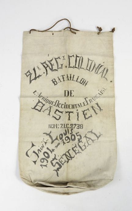 WEST AFRICA. Pack sack marked "24th Colonial Regim