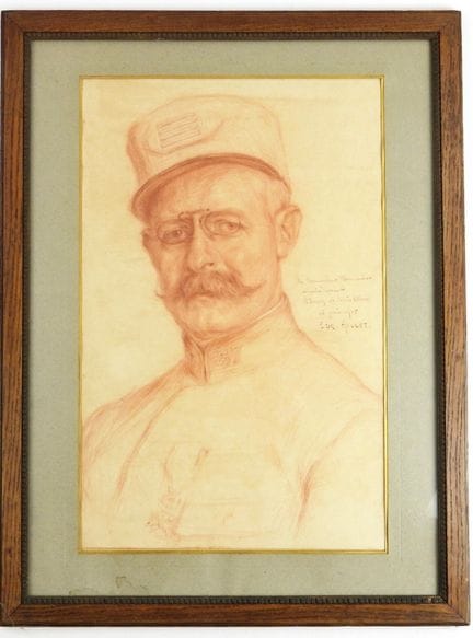 DISEGNO. Edgar AILLET (1883-1959). Ritratto a sang