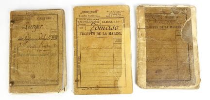 CHINA-ANNAM-TONKIN. Set aus 3 Militärdienstbüchern