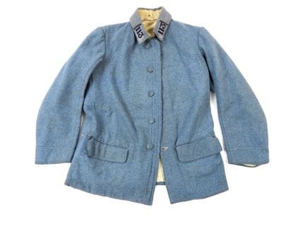 UNIFORMEN. Jacke Modell 1914 aus hellblauem Tuch, 