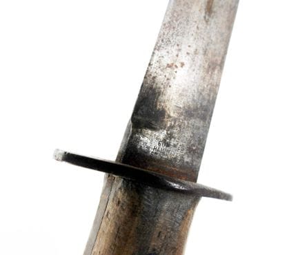 ALLEMAGNE. Couteau de combat à poignée en bois str