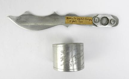 AERONAUTICS. ZEPPELINS.  Aluminum letter opener ma
