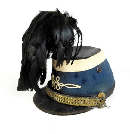 FRANCE. Shako modèle 1872 de hussard à carcasse de
