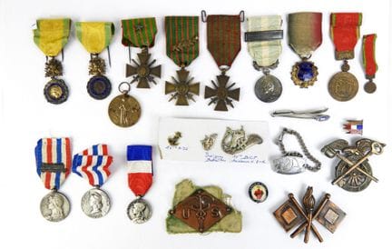DECORATIONS - BADGES. Assorted set of medals, badg