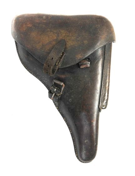 ALLEMAGNE. ÉTUI de pistolet Lüger P08 en cuir marr