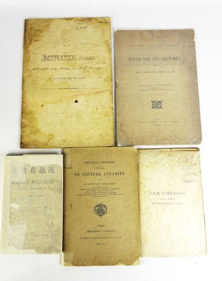 CHINA-ANNAM-TONKIN. 5-teilige Reihe aus Lehrbücher