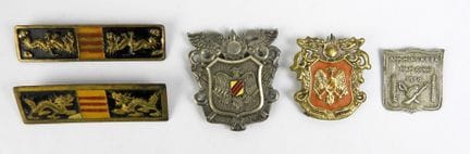 INSIGNES INDOCHINE. 2 barrettes métalliques d'inst